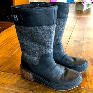 Women’s Merrell Black Haven Leather Wool Boot 8.5